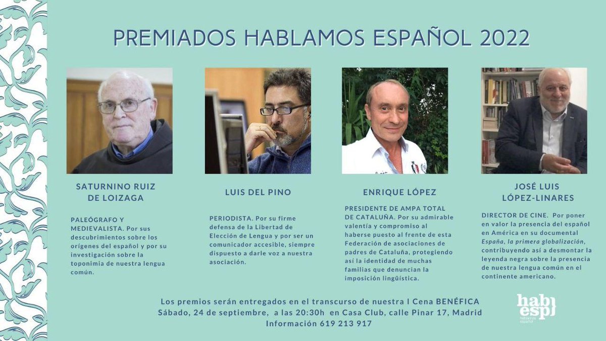 TrincheraLlamas's tweet photo. ➡️Os recordamos que esta tarde se entregan los #IPremios de @HablamosE, en un acto presentado por el escritor #RafaelTarradas, para lo que aún está habilitada la #Fila0: https://t.co/a0TiiJJ5XY
#SinComplejos en @esRadio https://t.co/TqPUNaZqgP