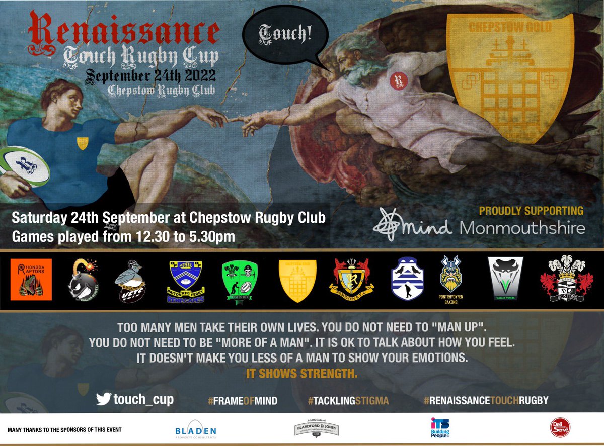 DRA_Community's tweet image. Game Day: @chepstowgold @CHEPSTOWRFC. 
Passing cage packed, whistle packed &amp;amp; @dragonsrugby Fair Play Award packed 🤝🏆.
Sure to be an amazing day to ‘Champion’ VETS Touch Rugby💪
Gutted I cannot play as need to ref to support the day👍
#JerseyForAll #NoBarriers 
@WelshRugbyUnion