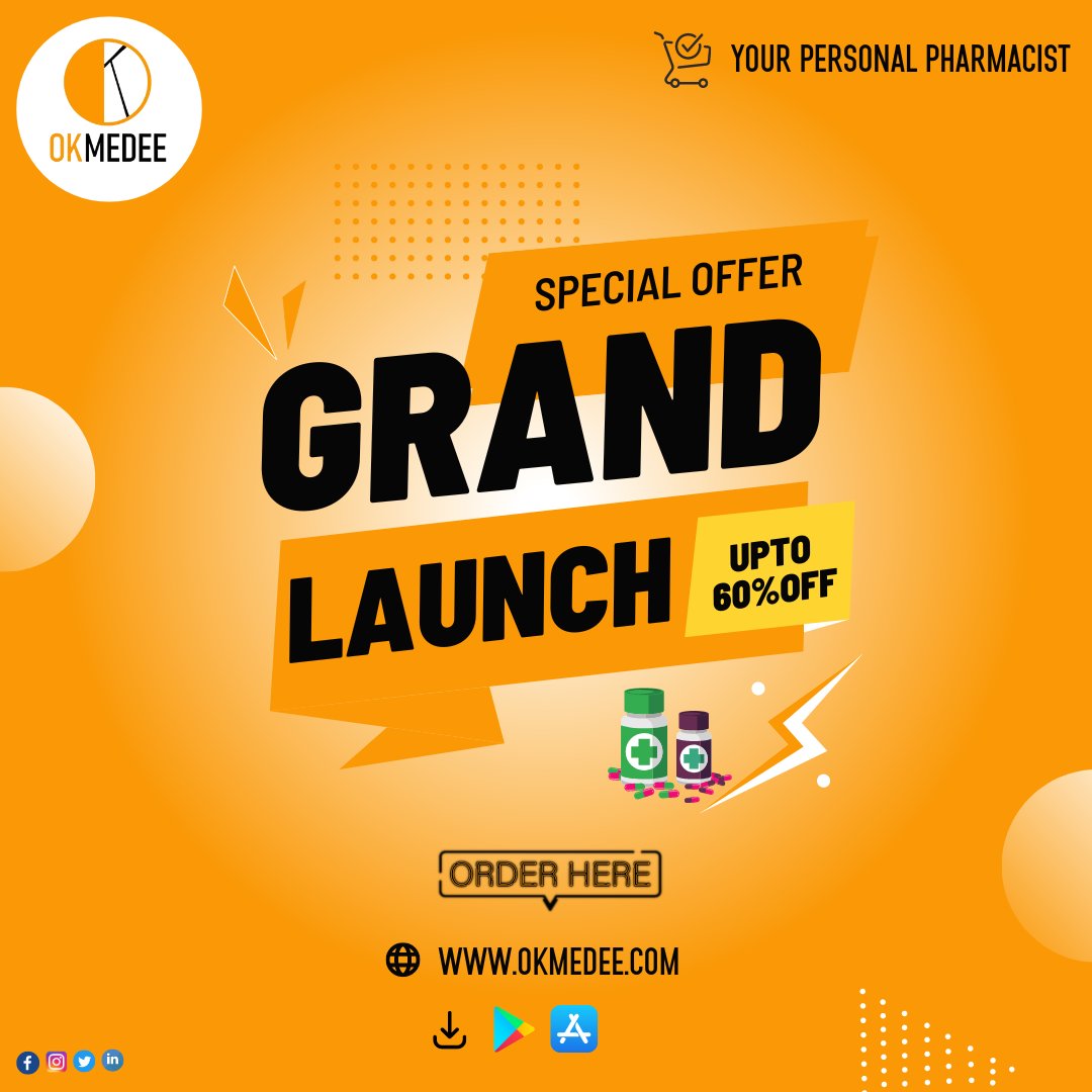 okmedee's tweet photo. Introducing OkMedee APP, an Online Pharmacy app with Huge Discount and trust in India
Grand Launch
Download App in PlayStore and Website Order 
https://t.co/dLx5JyWGxH
.
.
#online #pharmasy #india #IndianCricketTeam #medicine #okmedee #indianmedicine #onlineshopping https://t.co/N0w9ocajFb