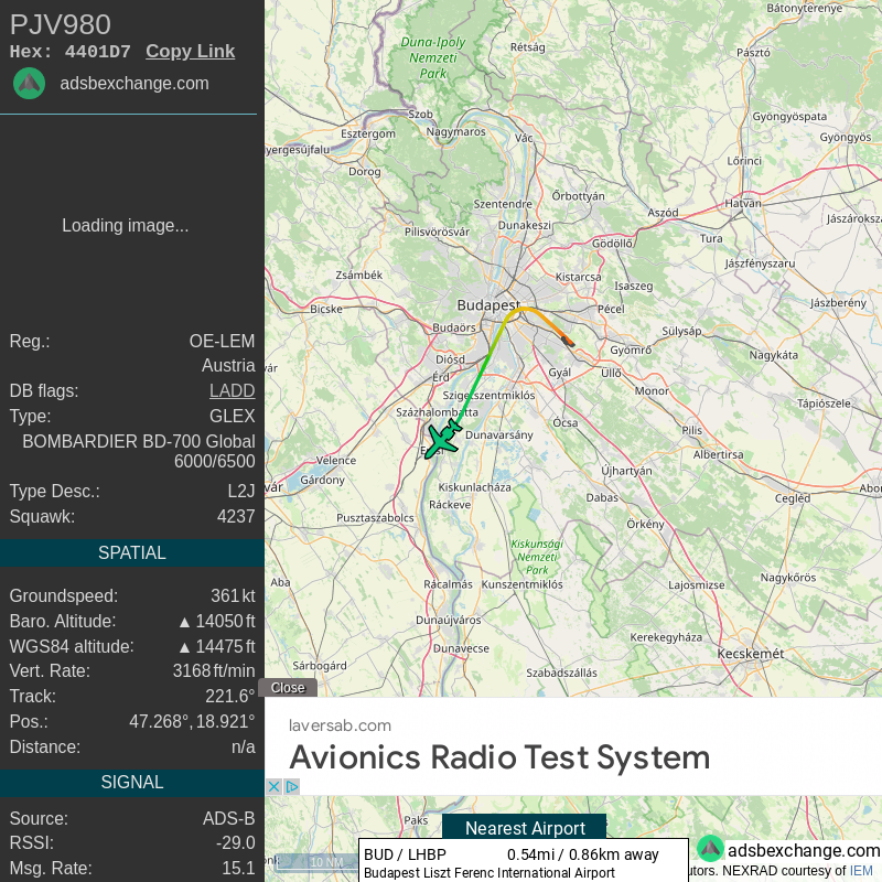 Travel_Scan_NER's tweet photo. NER Travel Detected Took off from Budapest, Pest, HU. @Atlatszo https://t.co/odBvnaWomr