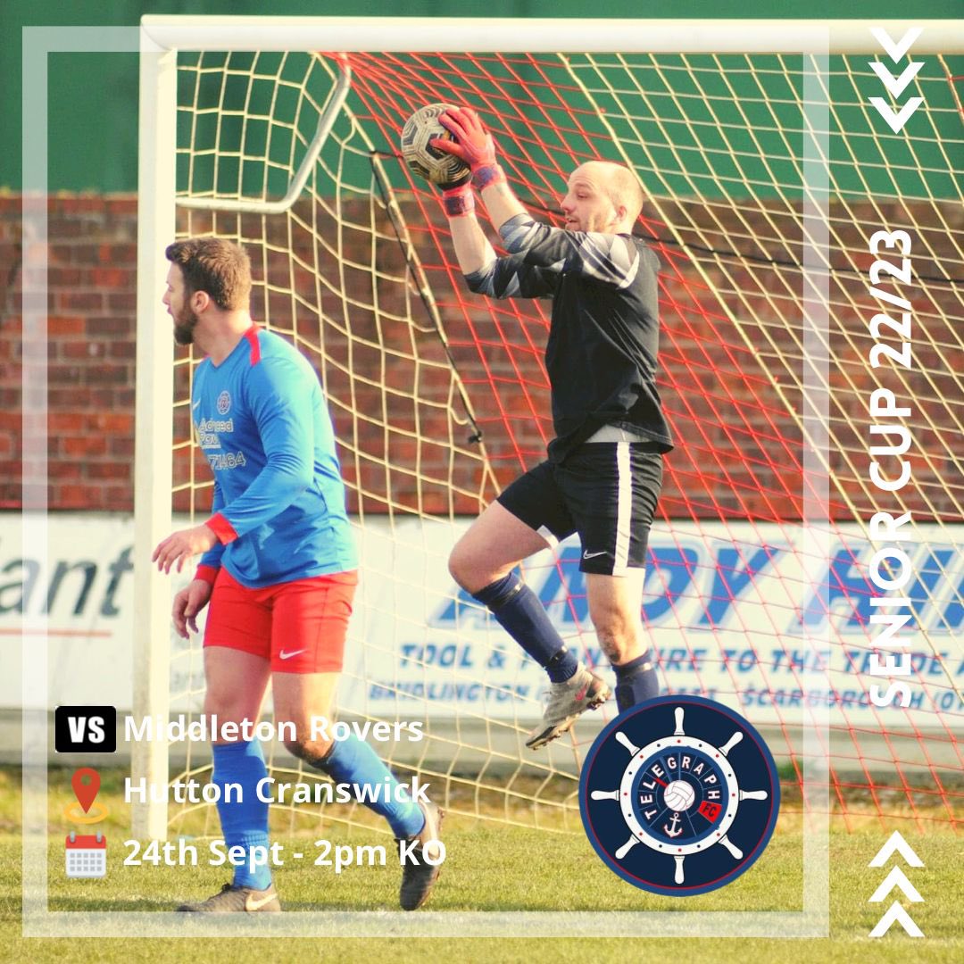 GAME DAY 🙌🏻

We face <a href="/MiddletonRovers/">Middleton Rovers F.C</a> in the first round of the Senior Cup ⚽️ 

2pm KO @ Hutton Cranswick. YO25 9ES

UTG 🔴🔵