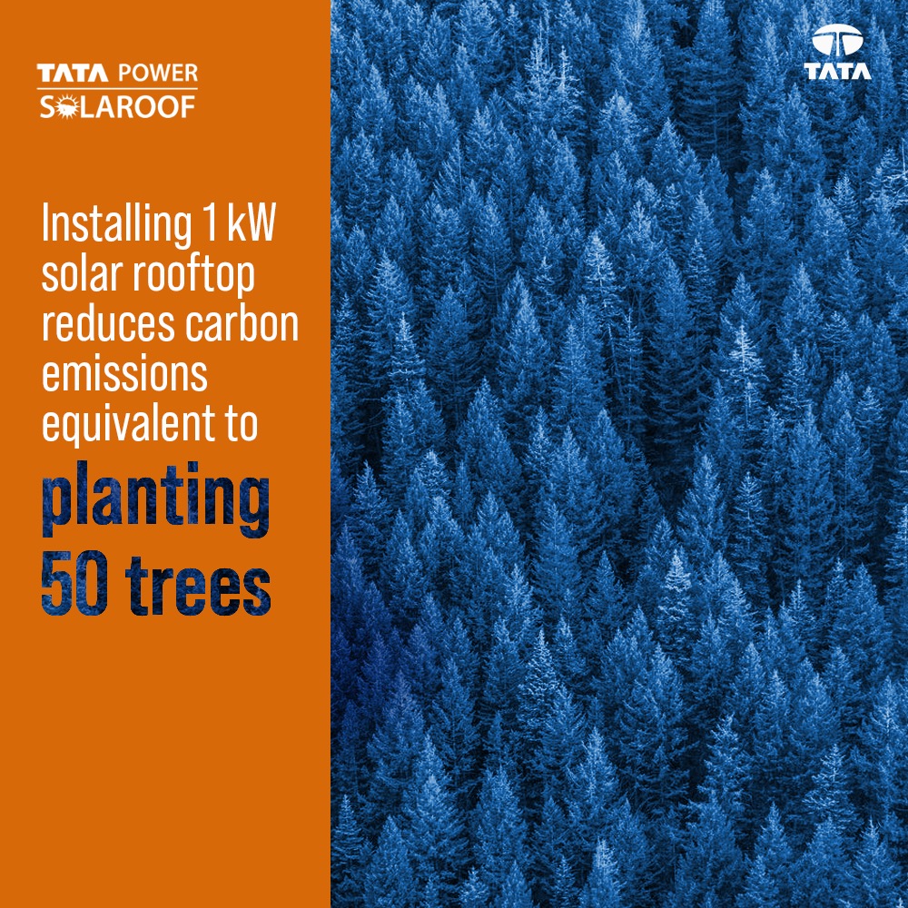 TataPower's tweet photo. A #Mumbai based, future-forward housing society in #Powai adopted a 240 KW system that abates ~7,200 tons of #CarbonEmissions over 25 years with us when compared to CO2 footprint from traditional power supply sources. https://t.co/XvLUgLYDY8