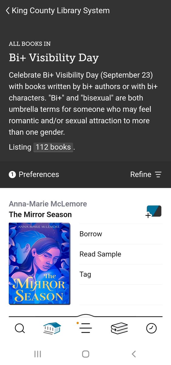 Y'all, look at my local library getting it right. Nicely done, <a href="/KCLS/">King County Library</a>! #BiVisibilityDay