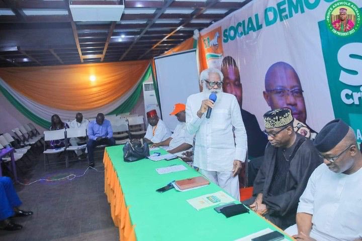 Leadersng9ja's tweet photo. Erudite Scholar and Veteran Public Speaker Ambassador Yemi Faronbi Endorses SDP Presidential Candidate @Pres_Adebayo #HopeAgain2023 https://t.co/rZC0dAf7UW