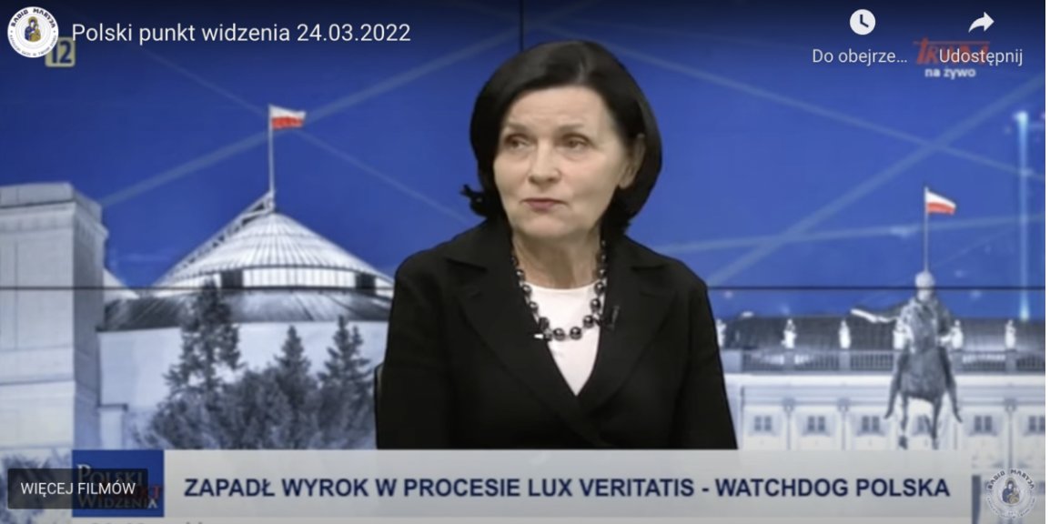 Nowa wiadomość - Apel CMWP SDP o uniewinnienie Lidii Kochanowicz z Fundacji Lux Veritatis, nadawcy TV Trwam - została opublikowana na stronie CENTRUM MONITORINGU WOLNOŚCI PRASY - cmwp.sdp.pl/apel-cmwp-sdp-…