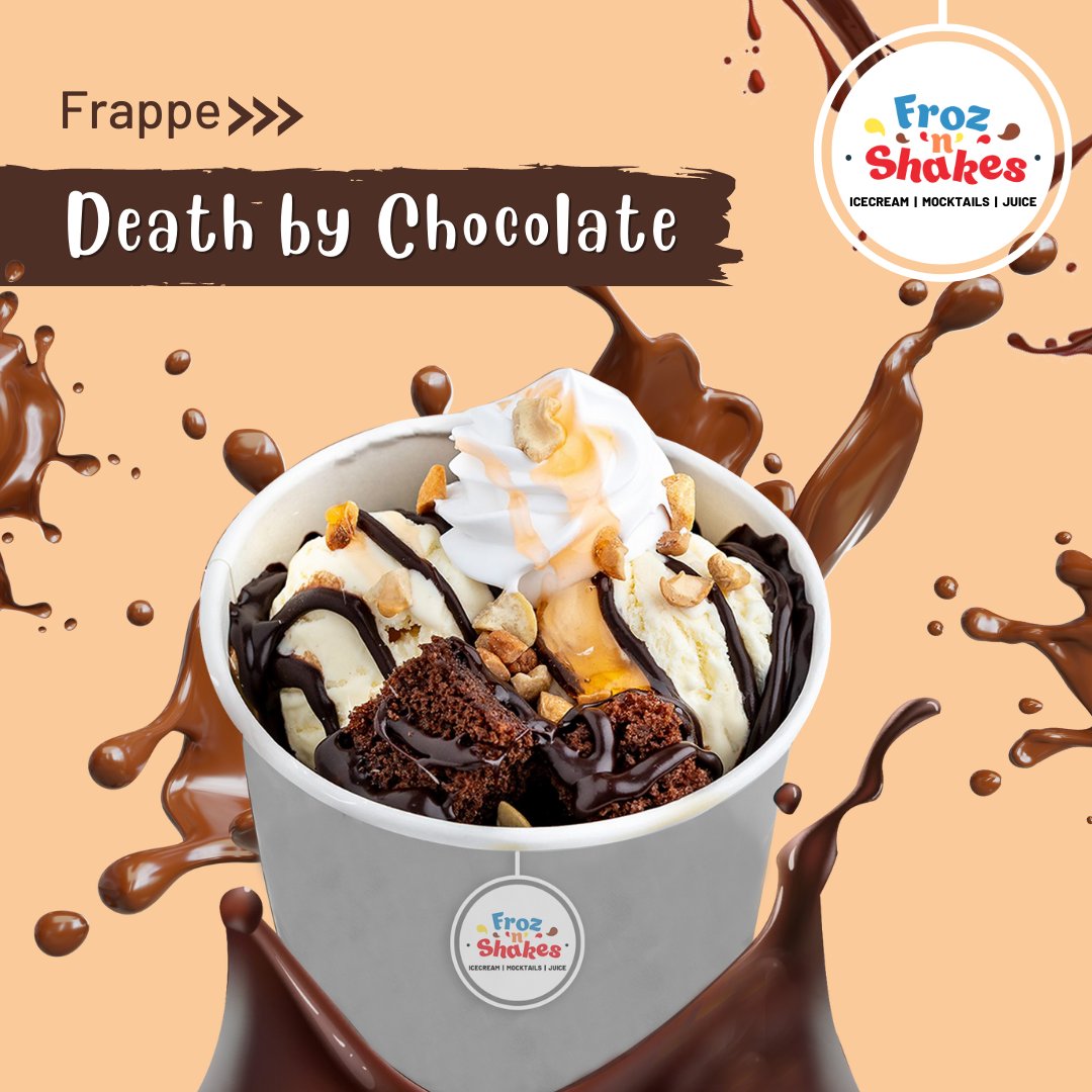 FrozShakes's tweet photo. Chocolate is a delicious explosion of happiness in the mouth.

#Deathbychocolate #DBC #chocolate #Hubli #Hubballi #nammhubli #hublidharwad #nammahubballi #hublifoodies #hublifood #hubballidharwad #mocktails #froznshakes #froznshakeshubli #foodsarena #foodsarenahubli #foodies https://t.co/A6uEE9I4xu
