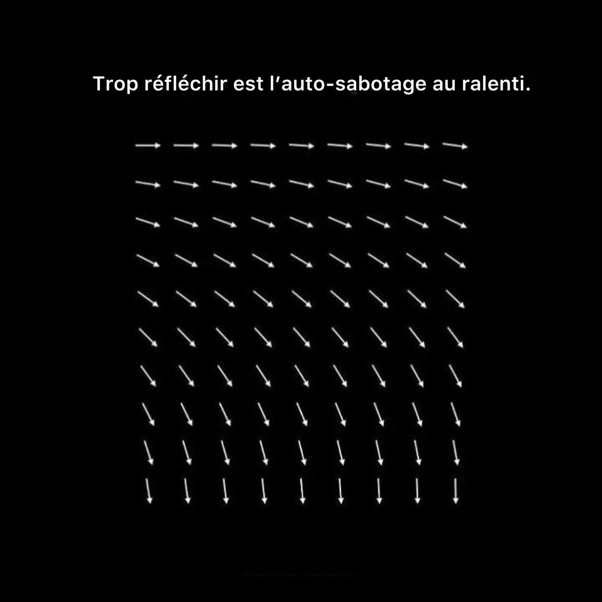 9 puissantes leçons visuelles qui changent la vie.

1. Trop réfléchir est l’auto-sabotage.