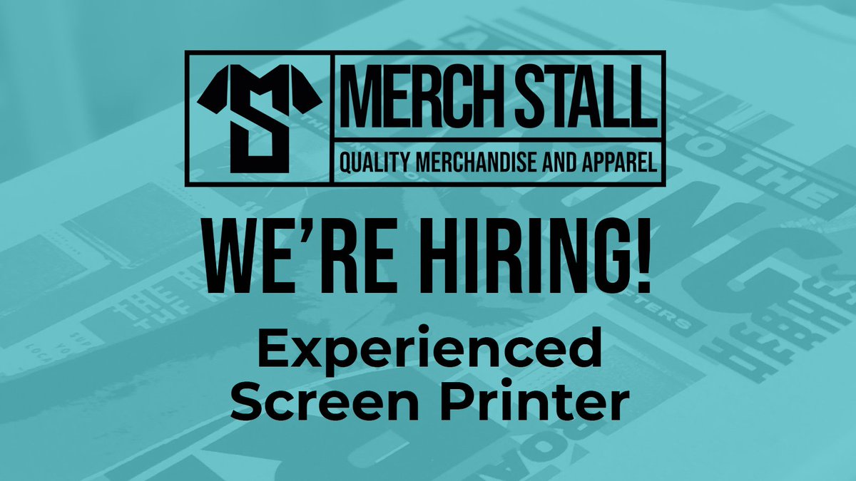 📢 WE’RE HIRING 📢

Due to a recent expansion and acquisition, we are hiring for an experienced #ScreenPrinter to work from our site in #SherburnInElmet near #Leeds.

Contact us on 01977 683697 or email sales@merchstall.co.uk to find out more.