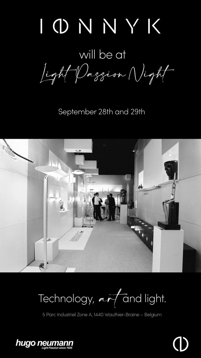 IONNYKart's tweet photo. Technology & art are in the spotlight at the exclusive event organized by Hugo Neumann.
Come and discover IONNYK during the Light Passion Night on September 28 and 29th.
@Ionnyk
#ionnyk #belgiumisdesign #madeinbelgium #artist #digitalartframe #digitalartwork https://t.co/FoFUtpwgtL