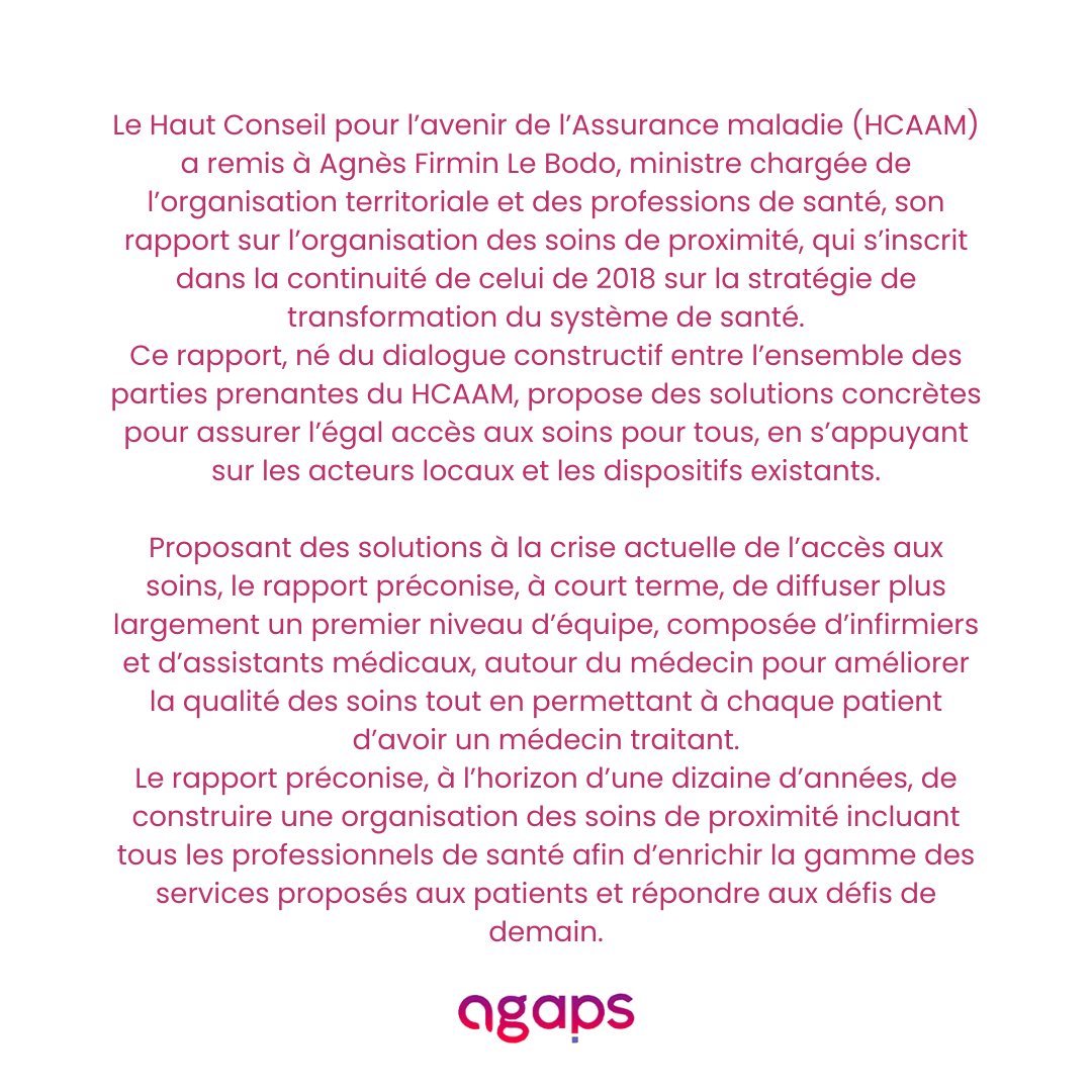 agaps__'s tweet photo. ✨ Publication du rapport sur l'organisation des soins de proximité ✨
📖 Lire le rapport dans son intégralité sur le site de France Stratégie
#AGAPS #fiscal #juridique #infermiers #médecins #sagefemme #social #assurancemaladie https://t.co/xU94kkyFuw