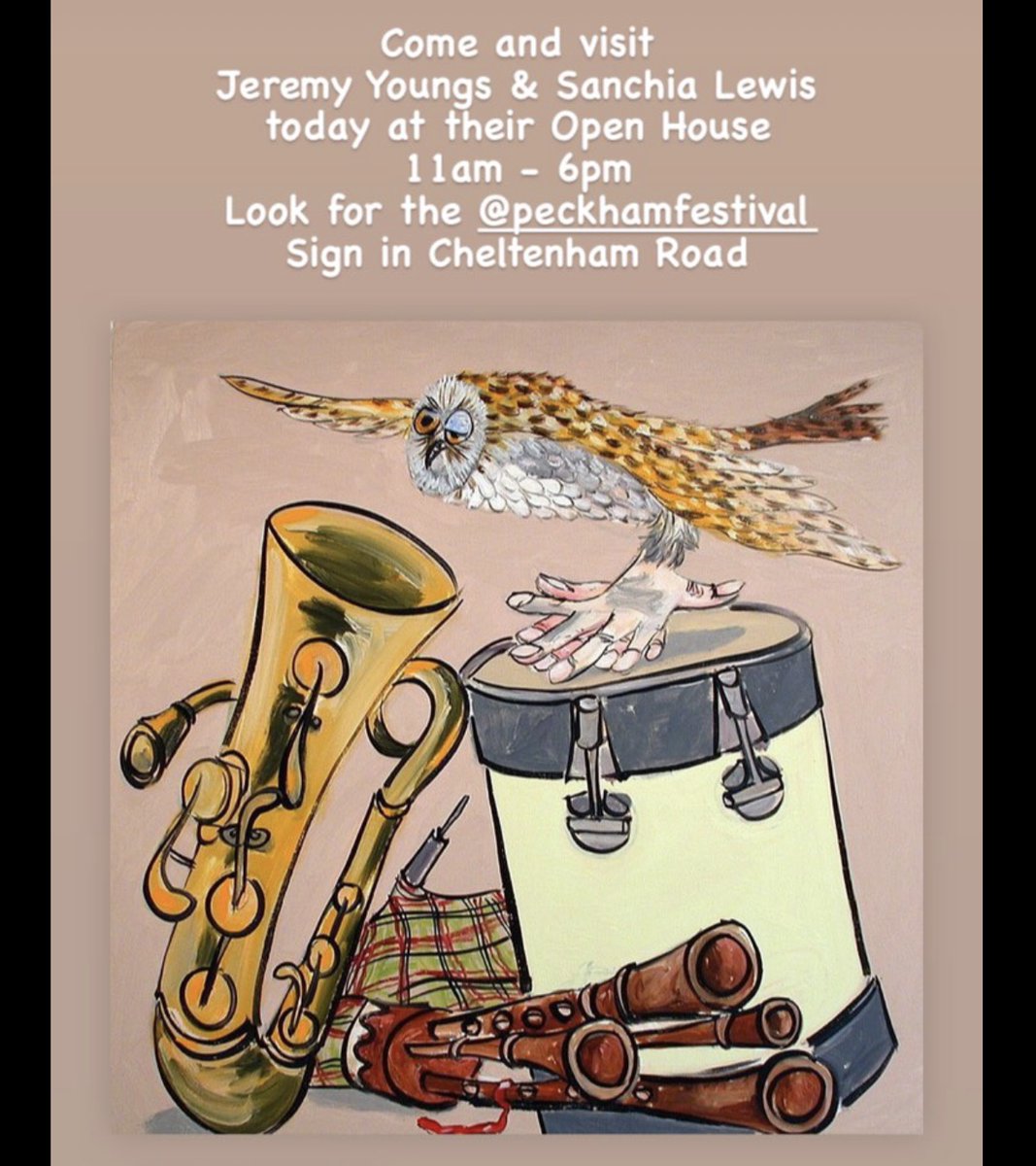 Come and visit us this weekend 11am - 6pm Sat &amp; Sun 
<a href="/peckhamfestival/">Peckham Festival</a>
 Made in Peckham Open House !
<a href="/nunheadarttrail/">NunheadArtTrail</a>
  sanchialewis #jeremyyoungs 
<a href="/rye/">Rye</a>
.observation #openhouse #nunhead #peckham #animation #oilpaintings #gicleeprints #etchings #books #cards #prints