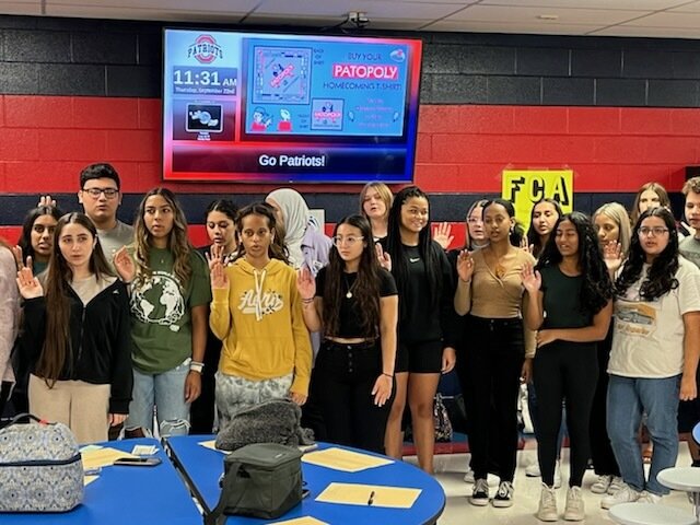 OHS DECA new member inductees. Sixty strong! Leaders, entrepreneurs, and DECA for life in the making. #gettheedge