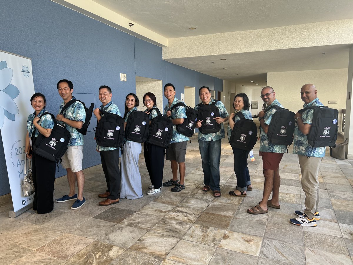 AsianAcadSurg's tweet photo. Proud to participate in and support the @SocietyofBAS #backpackchallenge! #allyship #leadership #makeitvisible #visible #SBASBackpackChallenge

@CarlaPughMDPhD @isteaus @dreskim @tracyswangNYMKE @allantsung @NbMerchant @AshGosain @DChu80 @SDreamMD @kuo_jenn #RussellWoo https://t.co/jAg05UYJVg