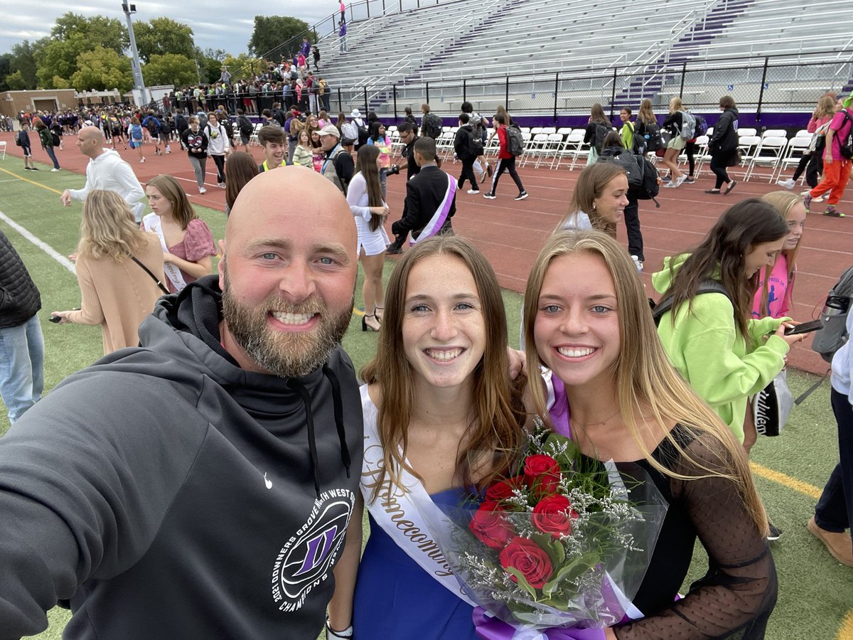 LadyTrojanHoops's tweet photo. Just a couple BALLERS representing on Homecoming Court!! Can’t believe you’re seniors!! Congrats to these two incredible kids! @VioletMitchell2 @Fleming_maggie1 #BleedPurple #STAT @dgnathletics @DGNActivities https://t.co/nVMfVSCuH7