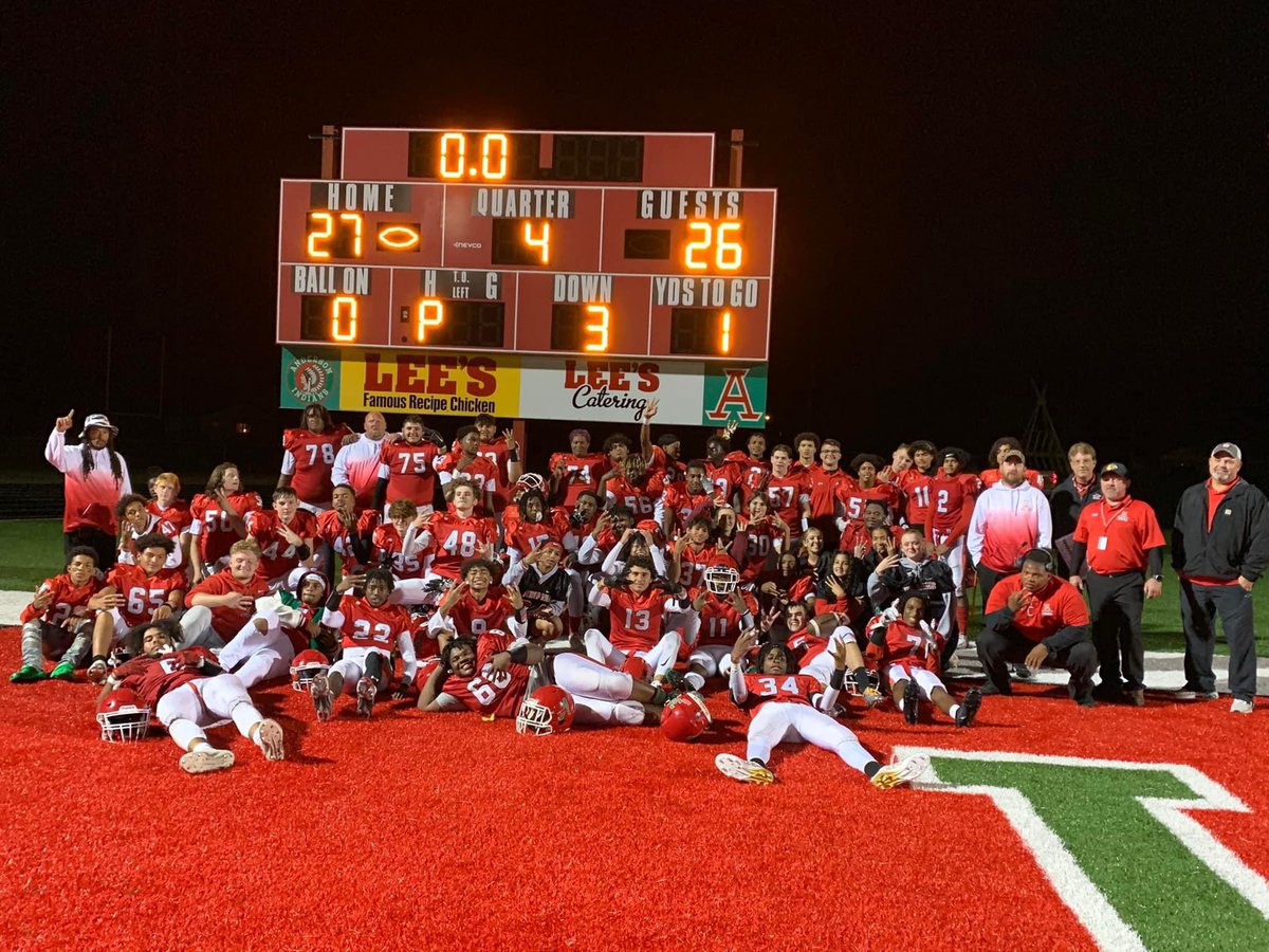 So proud of our Anderson Indians tonight!  When things looked grim they stuck with it, played with grit, and ended our Homecoming week with a 27-26 victory in overtime!  Forever proud, Forever strong!