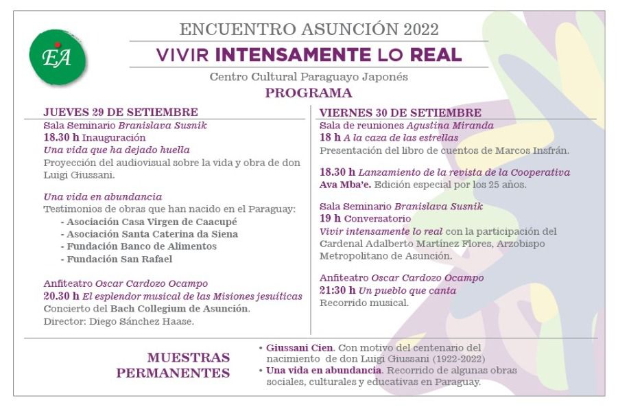 EncuentroAsu's tweet photo. Esto nos espera en el ENCUENTRO de este año❗️
Te esperamos en el CPJ el jueves 29 y vienes 30 de septiembre.
#encuentroasu #2022
#cultura #amigos https://t.co/Jgl6mGQgnG