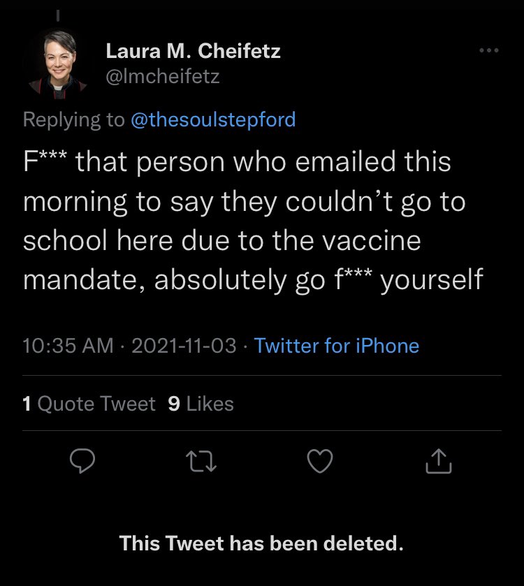 ianmiles's tweet photo. Why did she delete this. Vanderbilt Assistant Dean of Admissions, btw. https://t.co/V8zivBqHLl