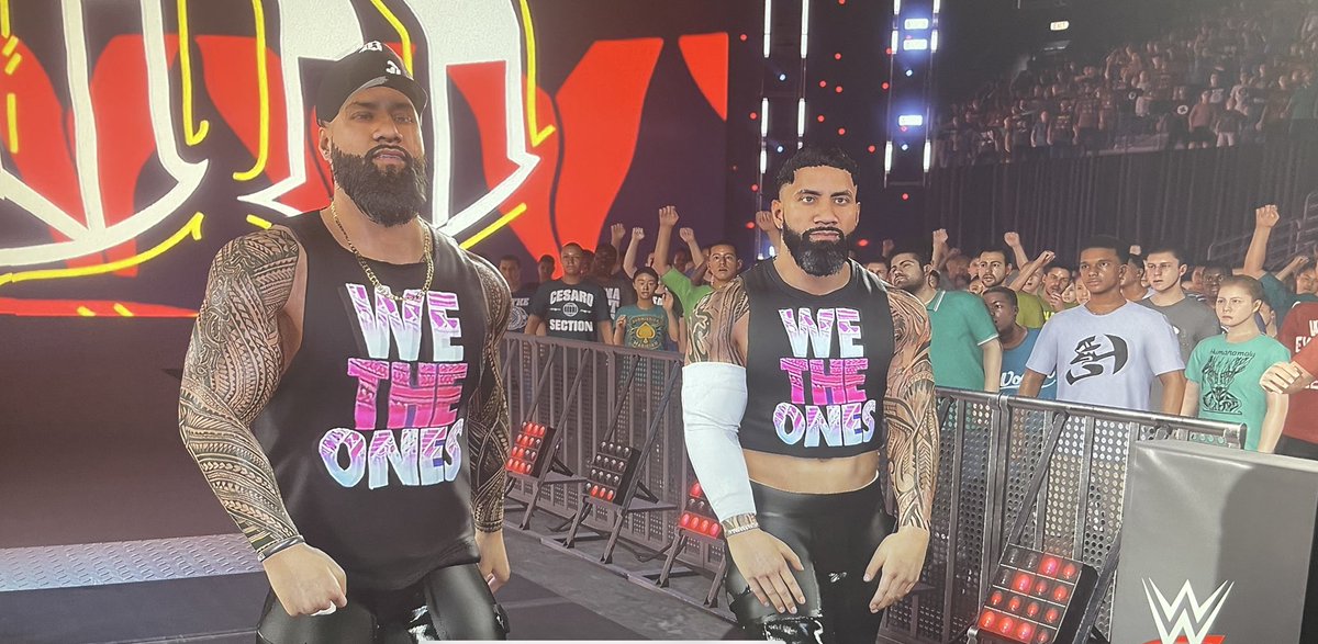 Vjplatinum's tweet photo. Are the @WWEUsos updated in my #WWE2K22 Universe? Indeed. See you at the Universe PPV: Over the Limit Tomorrow Uce! And Yes, the honorary Uce @SamiZayn  will be there!
https://t.co/IKnWVG7sQA 12PM CST @WWEgames https://t.co/msQXwG0IkH