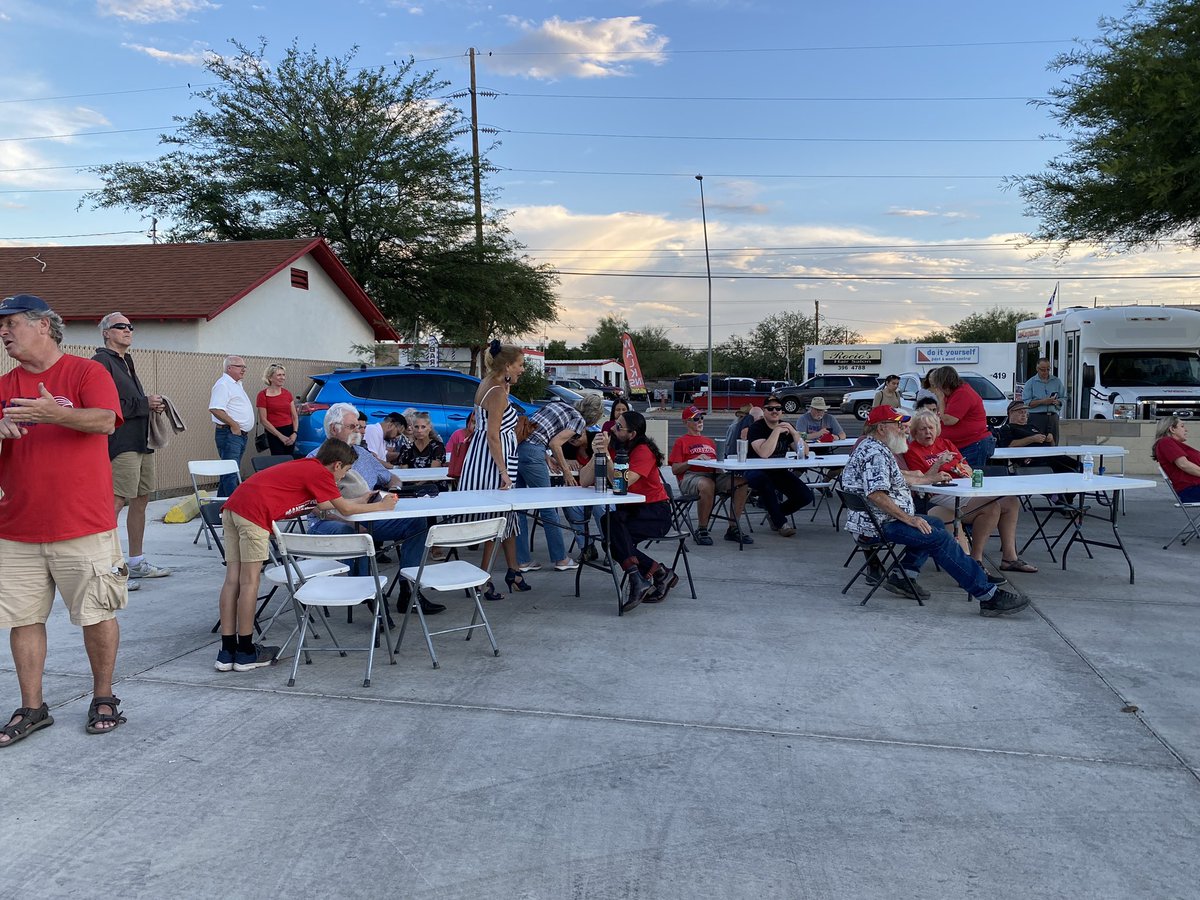 FreedomLoverAZ's tweet photo. Team Pozzolo had a great time at the @Luis4Congress Grand Opening of his campaign office on 12th and Ajo. I loved connecting with community members who heard him for the first time tonight and also our volunteers from all over #AZCD7. #PeopleFirst #TogetherWeWill https://t.co/HbnlpYdQHI