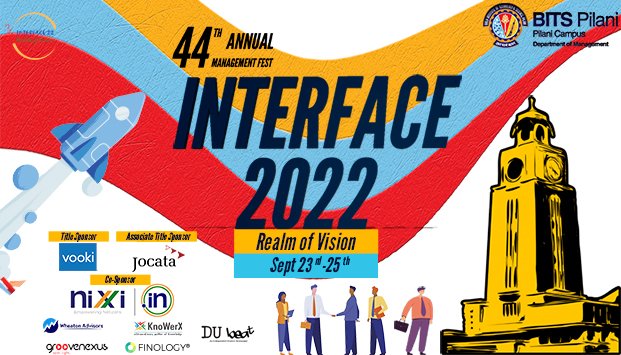 bitspilaniindia's tweet photo. Department of Management, BITS Pilani takes immense pleasure to announce its legacy management fest INTERFACE!!
For more updates, visit:
https://t.co/OTUEWqNNlv
#bitspilani #interface2022 #interface #bitsinterface https://t.co/nYlWBxPBRq