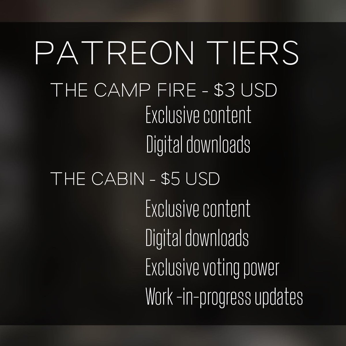 Patreon is live!!

patreon.com/user?u=7753341…