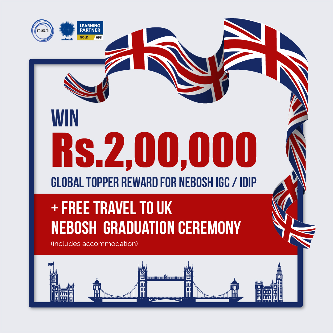 NIST_Global's tweet photo. By succeeding as Global Toppers in NEBOSH IGC / IDip, NISTians can win Rs. 2,00,000 + FREE Flight &amp; Accommodation to UK to attend the NEBOSH graduation ceremony. Become a NISTian and reap the benefits! 
#nist #nistinstitute #nebosh #neboshigc #neboshidip #safety #safetyinstitute https://t.co/rIDSOePUVl