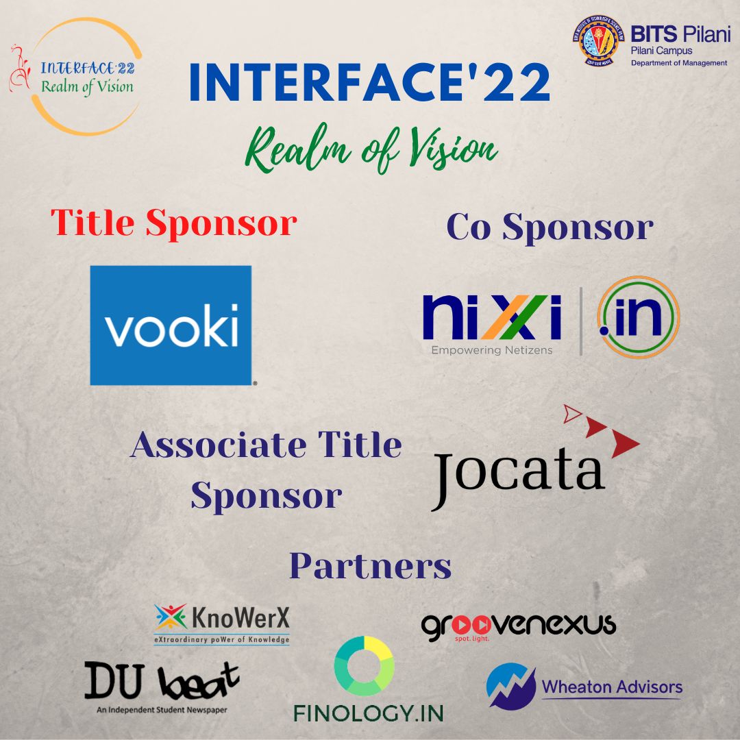 bitspilaniindia's tweet photo. Interface'22 is glad to announce its collaboration with an extremely esteemed set of sponsors and partners.
#interface2022 #bitspilani https://t.co/1D4sfgmGRH