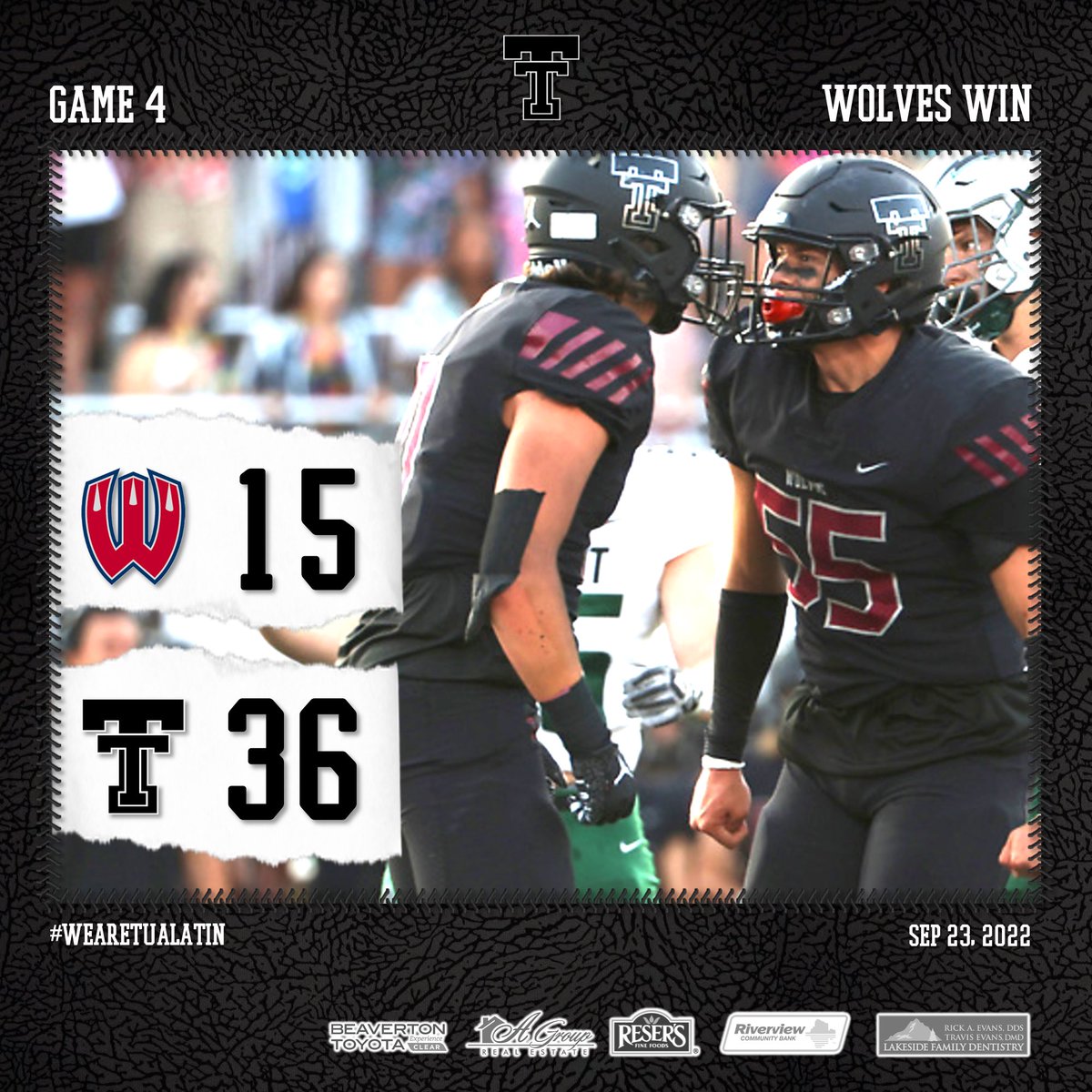 WOLVES WIN!!! 

On to TRL play 😁

#WeAreTualatin