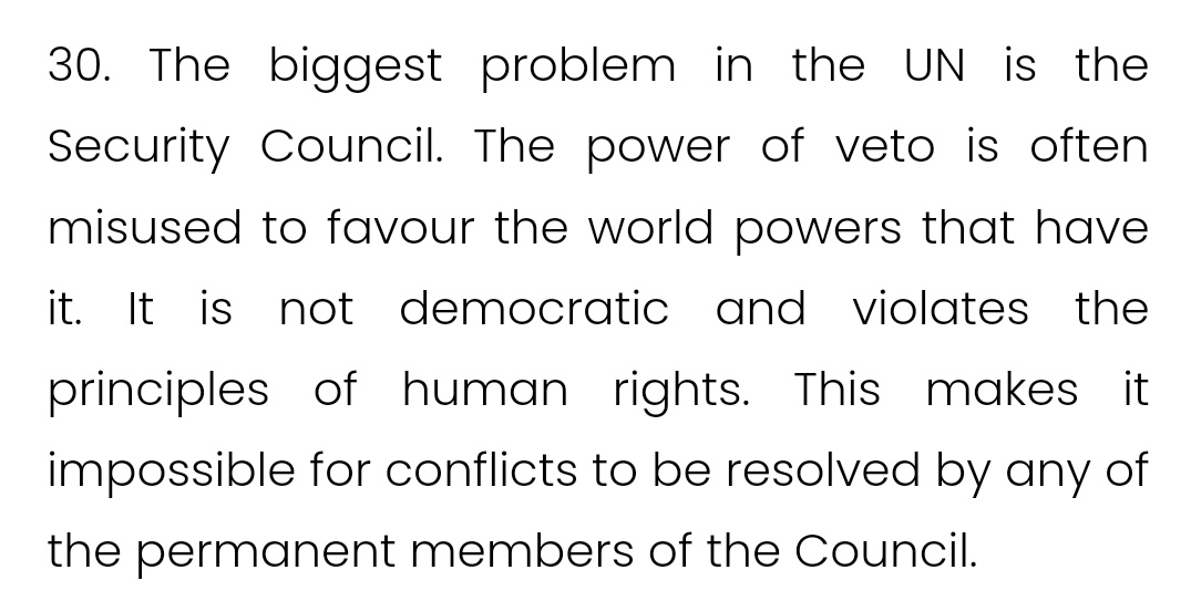 MayWongST's tweet photo. #Malaysia PM @IsmailSabri60 even called out #UN Security Council urging reforms within the system to "abolish the veto power" of #UNSC members. Permanent members #China #Russia have often vetoed resolutions proposed against #Myanmar #military or on coup #WhatsHappeningInMyanmar https://t.co/diUxkXRoYz