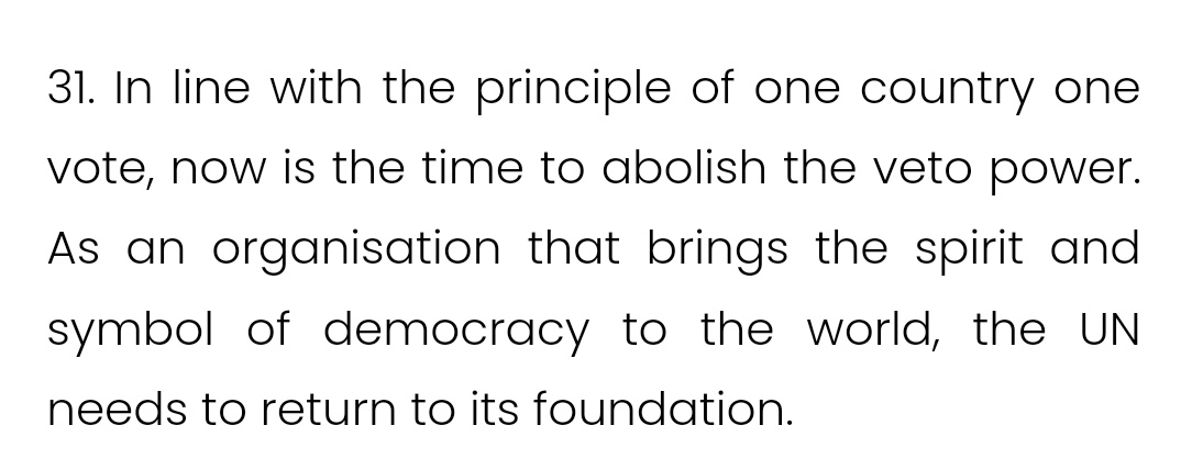 MayWongST's tweet photo. #Malaysia PM @IsmailSabri60 even called out #UN Security Council urging reforms within the system to "abolish the veto power" of #UNSC members. Permanent members #China #Russia have often vetoed resolutions proposed against #Myanmar #military or on coup #WhatsHappeningInMyanmar https://t.co/diUxkXRoYz
