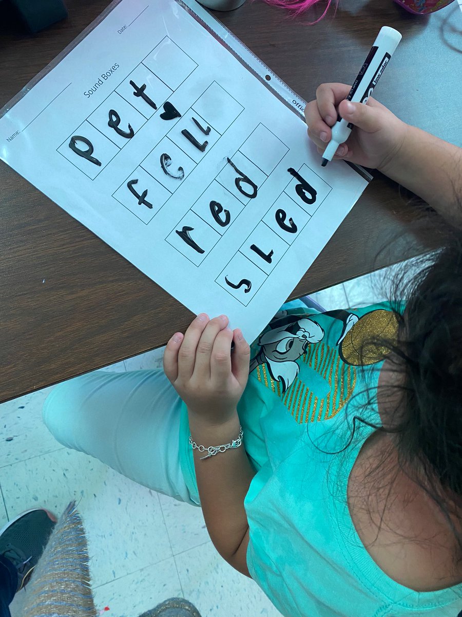 ameliastmu's tweet photo. @Ms_PorterNISD’s class had some fun in phonics this week using elkonin boxes, an open sort, and decodable readers. 📚✍️🦖@NISDRhodes https://t.co/b4r3bPZUw2