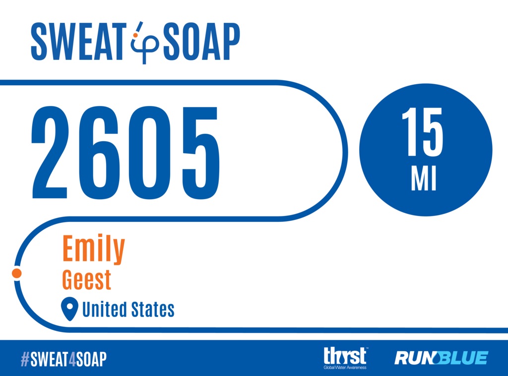 EmilyGeest's tweet photo. Oct 10-16 is #Sweat4Soap. Every 1 km walked/run = 1 bar of soap donated to Cox’s Bazar in Bangladesh 

https://t.co/Erp8tF95XA
@minaguli https://t.co/Y56tjtufSA