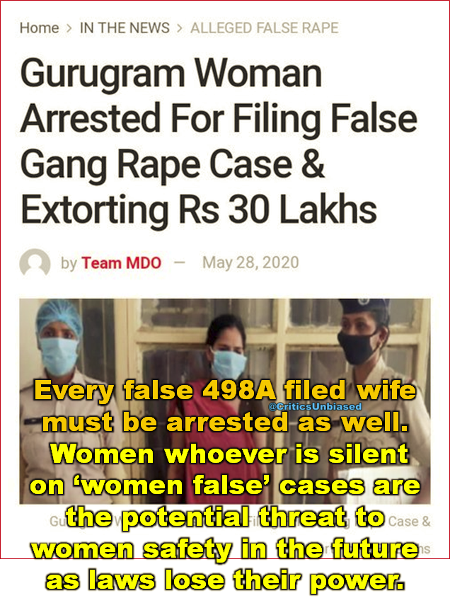 CriticsUnbiased's tweet photo. Every false #498A filed wife must be arrested as well.
Women whoever is silent on ‘women false’ cases are the potential threat to women safety in the future as laws lose their power.
#law #Voice4Men #AishwaryaRaiBachchan https://t.co/AuZF53cDPi