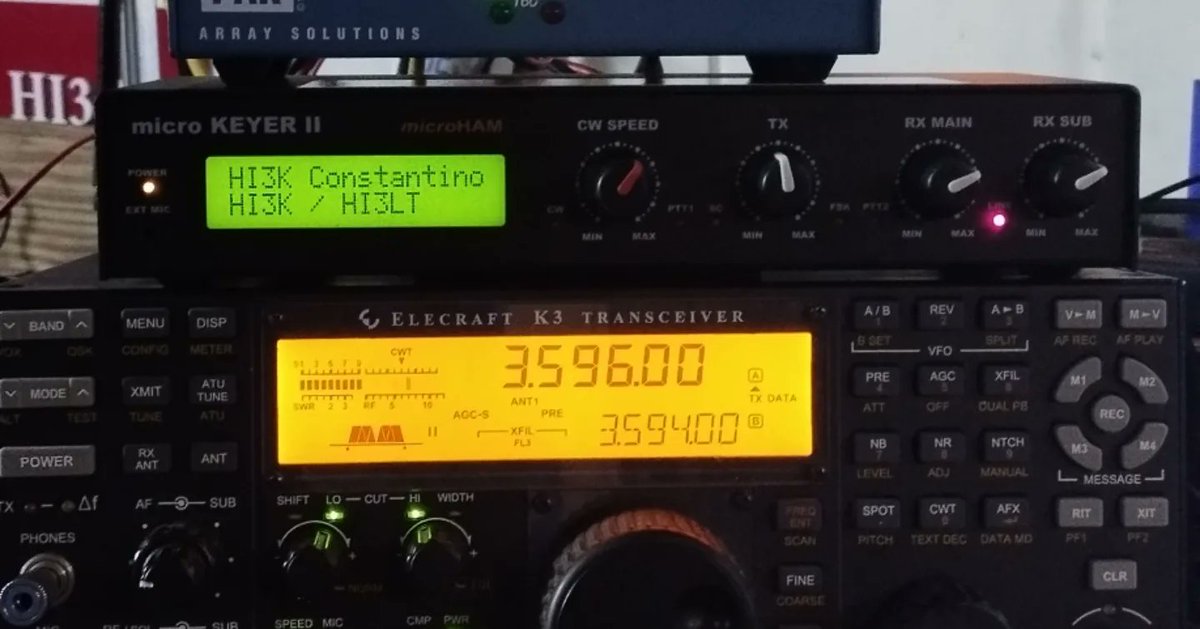HI3K__'s tweet photo. Loma del toro HI3K CQWW RTTY 2022 πβ¨β¨β¨ RTTY contest #HI3K #HI3LT #hamradio #hamradiord #RepublicaDominicana #lomadeltorodx #RTTY #dxdx #cqwwrtty22 #conteststation #elecraftk3 #microHam #EAntenna https://t.co/QLYdV2h2Jt