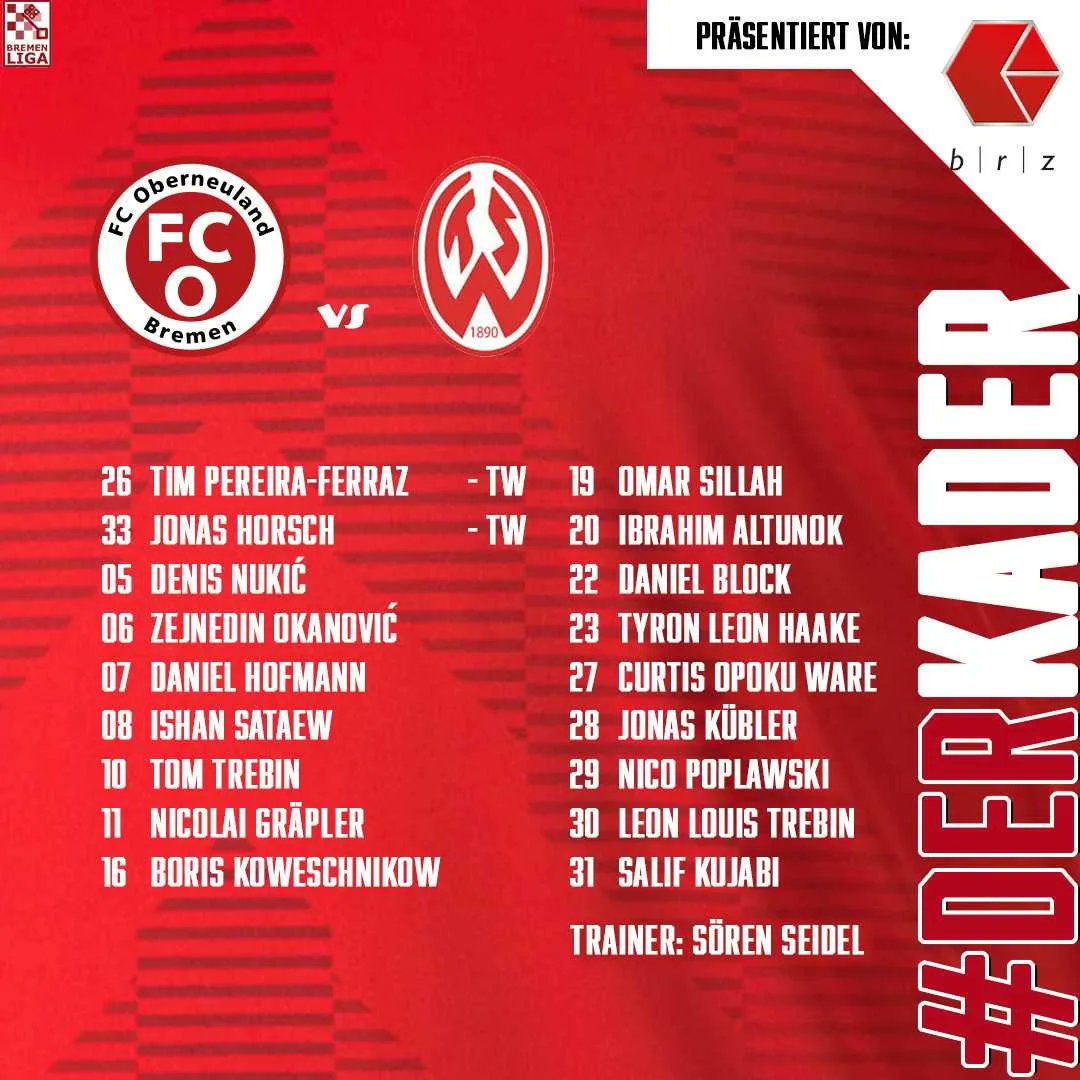+++MATCHDAY+++
Um 15 Uhr empfangen wir den Aufsteiger TS Woltmershausen in unserer Marko Mock Arena ⚽️🔴⚪️
Für alle die nicht Live im Stadion sein können denen empfehlen wir die Übertragung auf sporttotal.tv 
👉 sporttotal.tv/ma2934e94
Eintrittspreise:
6,00 € / 3,00 €