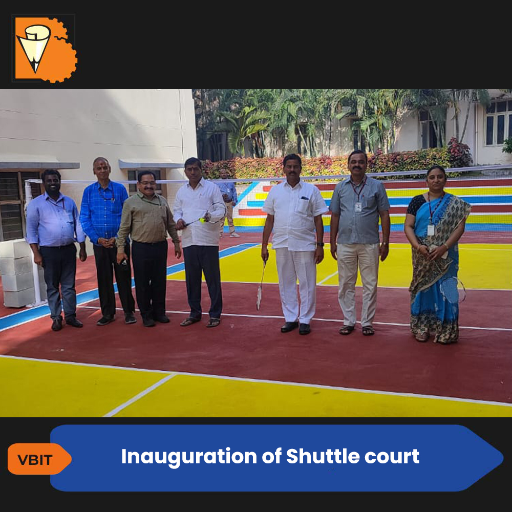 VBITHYD's tweet photo. Inauguration of Shuttle Court at VBIT
Visit us: 🌐 https://t.co/FCg3n65rCv 
#VBIT #Inauguration #ShuttleCourt #Sports #Shuttle #Games #Court #BestEngineeringCollegeInTelangana #MbaCollegesInHyderabad #TopEngineeringCollegesInHyderabad #BestMbaCollegesInHyderabad https://t.co/BwmaJVJsub