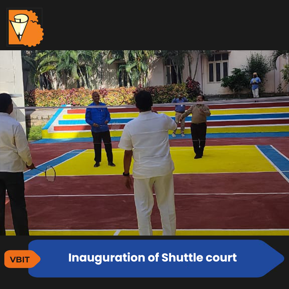 VBITHYD's tweet photo. Inauguration of Shuttle Court at VBIT
Visit us: 🌐 https://t.co/FCg3n65rCv 
#VBIT #Inauguration #ShuttleCourt #Sports #Shuttle #Games #Court #BestEngineeringCollegeInTelangana #MbaCollegesInHyderabad #TopEngineeringCollegesInHyderabad #BestMbaCollegesInHyderabad https://t.co/BwmaJVJsub