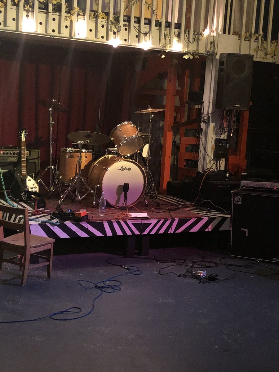 We’re playing tomorrow. It will look like this but with four people on/around the stage area.