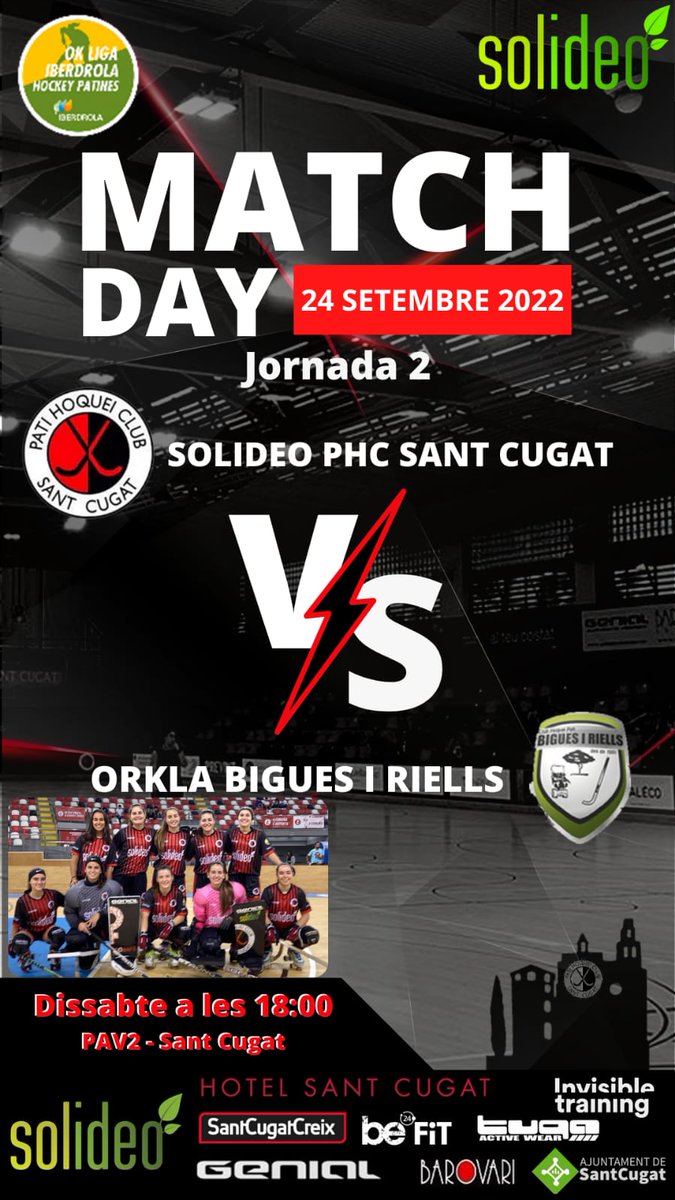 Dissabte 23 al PAV 2, partit del OkLligaFem contra el Bigues i Riells a les 18h ‼️‼️ Vine animar a les noies, us hi esperem!! 🔴⚫🔴⚫