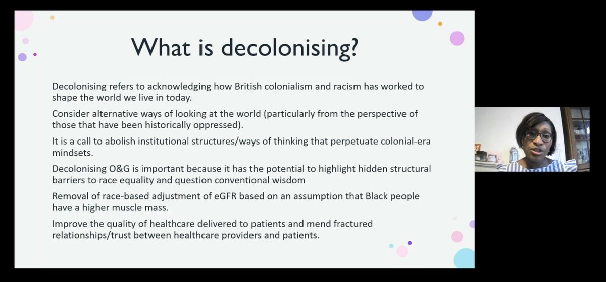 a_c_harvey_b's tweet photo. it's @TheBUSOG @RCObsGyn Medical Student's Day!

kicking off with @drgdavidwest on racism in O&amp;G and potential strategies for decolonisation - thank you for joining us today https://t.co/VRhWOmX8F4
