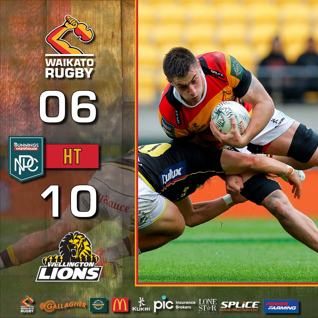 WaikatoRugby's tweet photo. HT l Tight Shield challenge in Wellington. ๐ช๐๐ฎ
10-6
#WELvWAI
#WaikatoRugby #Mooloo101 #BunningsNPC https://t.co/5BY593s1pY