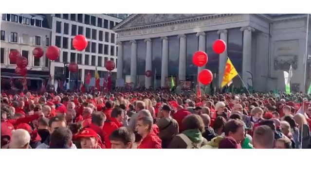 viaggrego's tweet photo. 10 mila #persone #protestano in #Belgio contro il #CaroBollette, in preparazione di uno #Sciopero Generale. Paesi #Europei #incapaci di dare risposte al #CaroEnergia (#VIDEO)! Come al solito, la #Tv #italiana, tace! https://t.co/2P3pH4f8o3 https://t.co/epNQZkZgDv