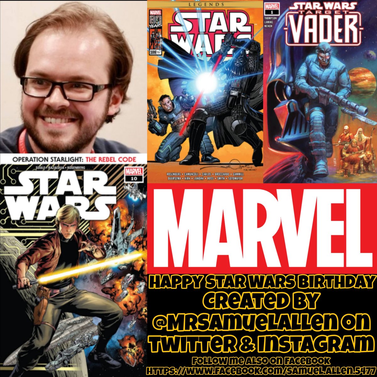 MrSamuelAllen's tweet photo. Happy Birthday to @ClaytonCowles, he was letterer for #StarWars108ForeverCrimson, #TargetVader1, #StarWars10 & #RogueOneCassianAndK2SOSpecial1. Follow him also on Instagram https://t.co/CeWgKWFNok. May he have a good one. https://t.co/oEUiaNomK0
