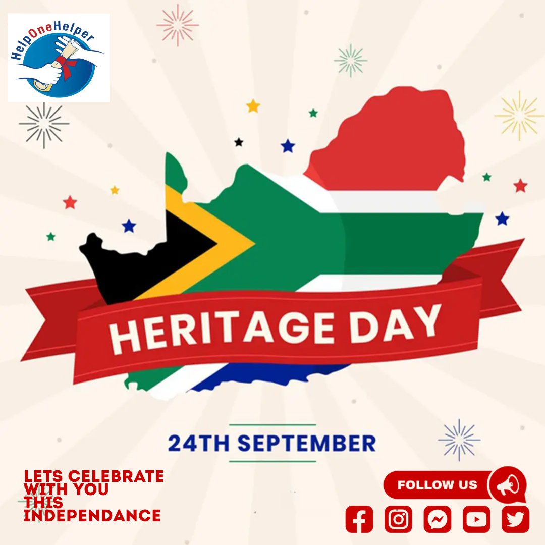 Happy Heritage Day South Africa. 🇿🇦

#HelpOneHelper | HeritageDay | #MoreThanAHelper