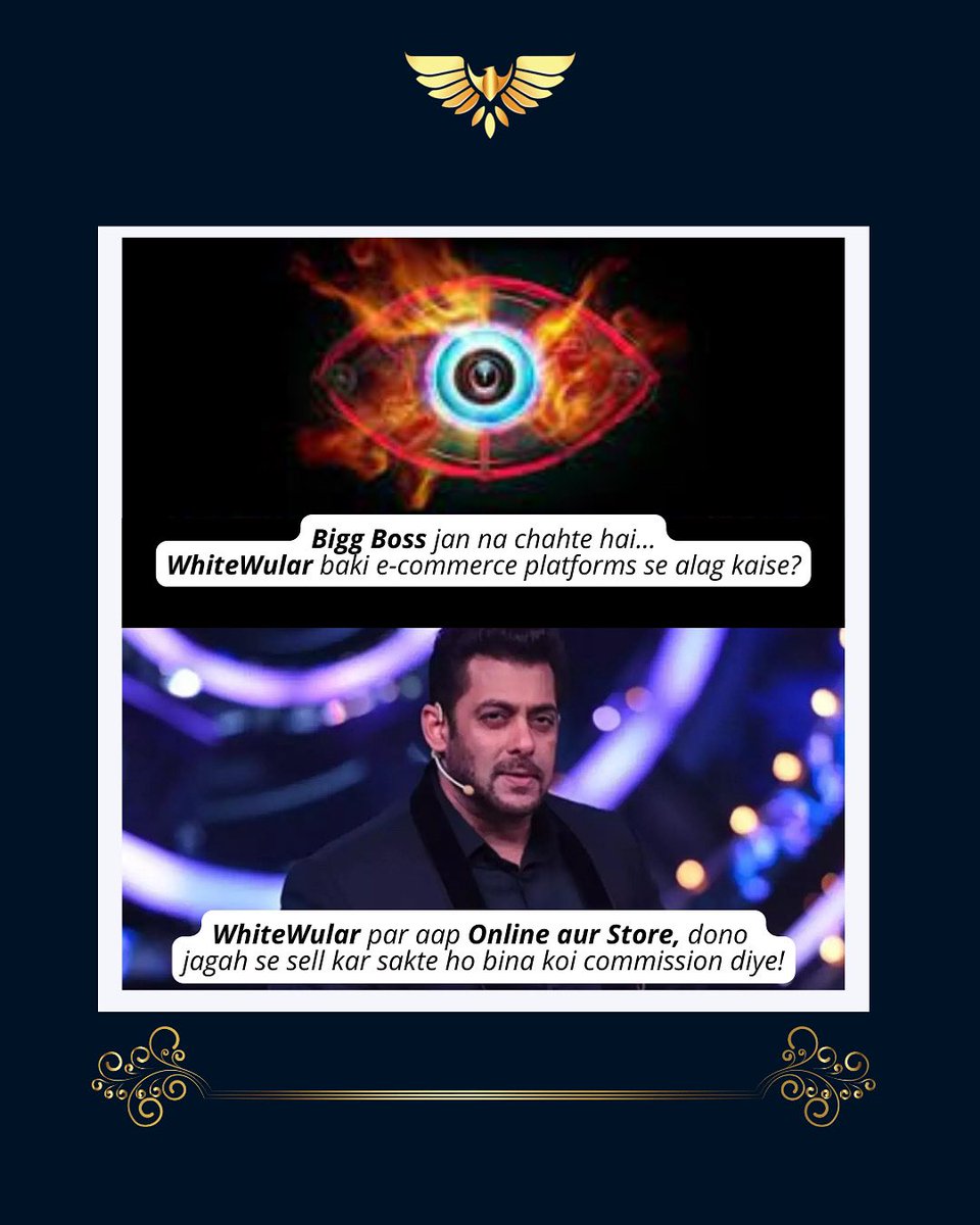 whitewular's tweet photo. #Bigg Boss chahte hai, Sab #sellers abhi #register kare!
#memes
#onestopshoponline
#moreprofits
#b2bcompany
#Ecommercebusiness
#hybridecommere
#o2ochannel
#whitewular
#omnichannel
#orderonlinepickupinstore
#Ecommerceportal
#Goodsandservices
#salmankhan
#biggbossindia
#Funnypost https://t.co/EW3DPRL0h2