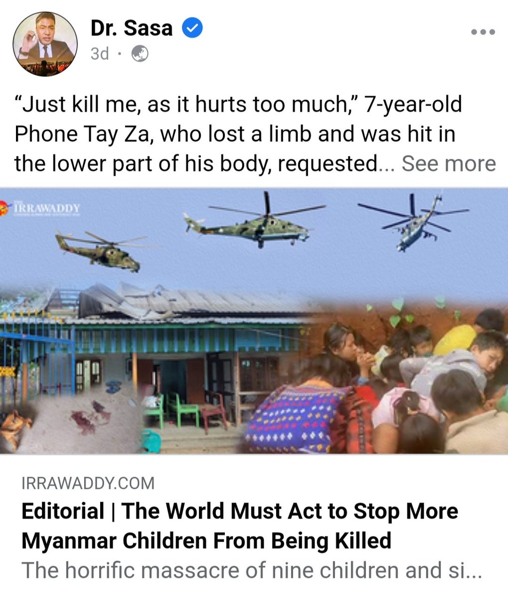 PMaypyo's tweet photo. @UN how many more death bodies you still need to save Myanmar??
#MyanmarMilitaryTerrorists 
#WhatsHappeningInMyanmar https://t.co/N8gloK5Lom