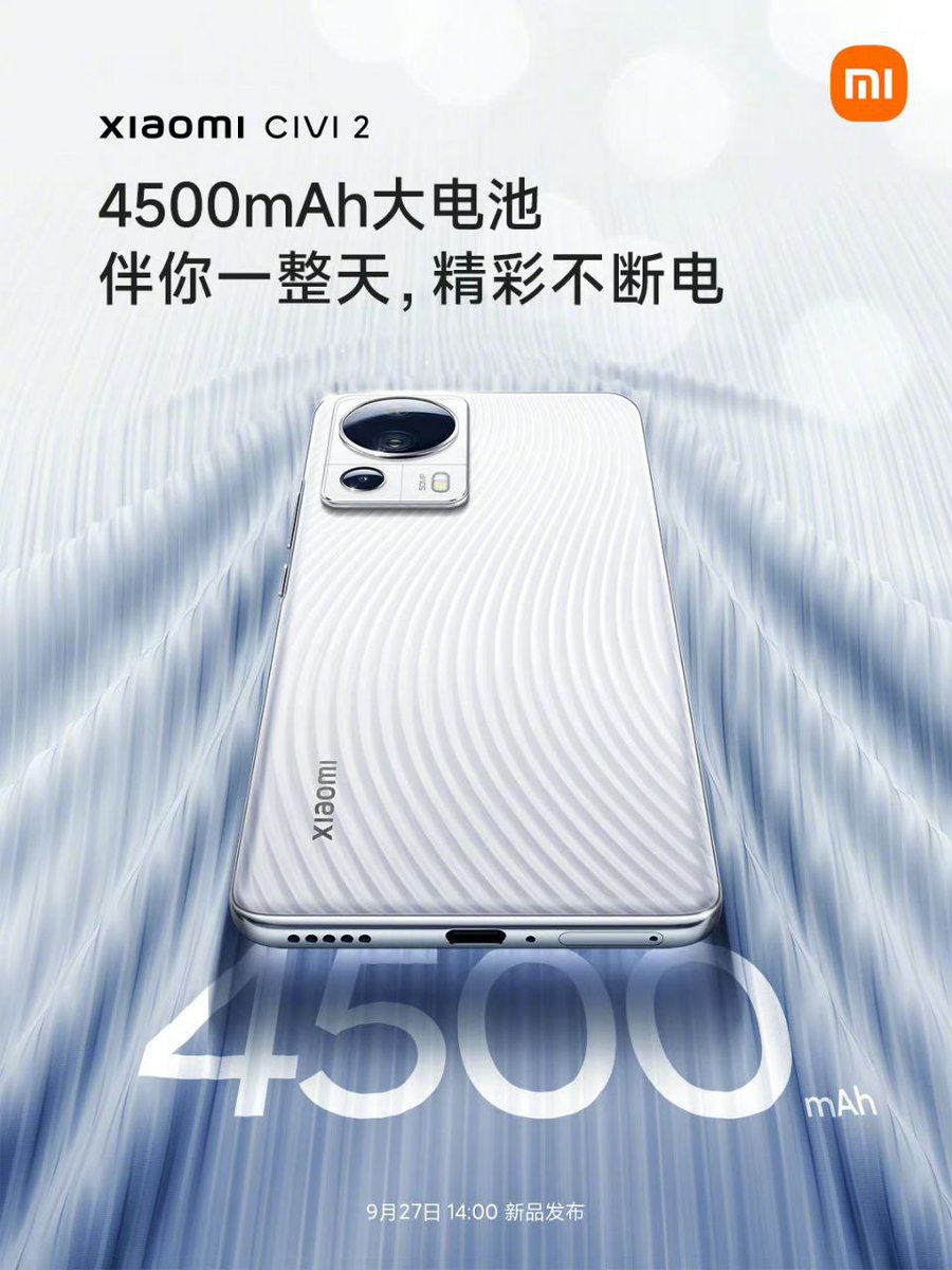 stufflistings's tweet photo. Xiaomi CIVI 2 to come powered by the Snapdragon 7 Gen 1 processor. Will feature a 4,500mAh battery with 67W fast charging.
#Xiaomi #XiaomiCIVI2 https://t.co/ylCGT1fgN1