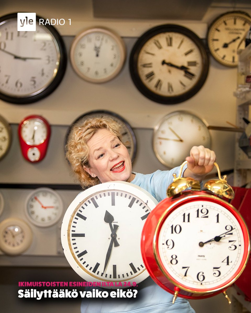 "𝓣𝓪̈𝓶𝓪̈𝓷 𝓽𝓪𝓿𝓪𝓻𝓪𝓷 𝓱𝓪𝓵𝓾𝓪𝓲𝓼𝓲𝓷 𝓹𝓮𝓵𝓪𝓼𝓽𝓪𝓪..."😉

Ikimuistoisten esineiden ilta
📻klo 19 #yleradio1 link.yle.fi/11YK
🎙<a href="/JoenniemiM/">Minna Joenniemi</a>
🤝#WenzelHagelstam, <a href="/rsiivonen/">Riku Siivonen</a> &amp; <a href="/LehtoVah/">Johanna Lehto-Vahtera</a>
📨link.yle.fi/11YI (kerro tarinasi!)
📲#ikimuistoinenesine
☎️09144800