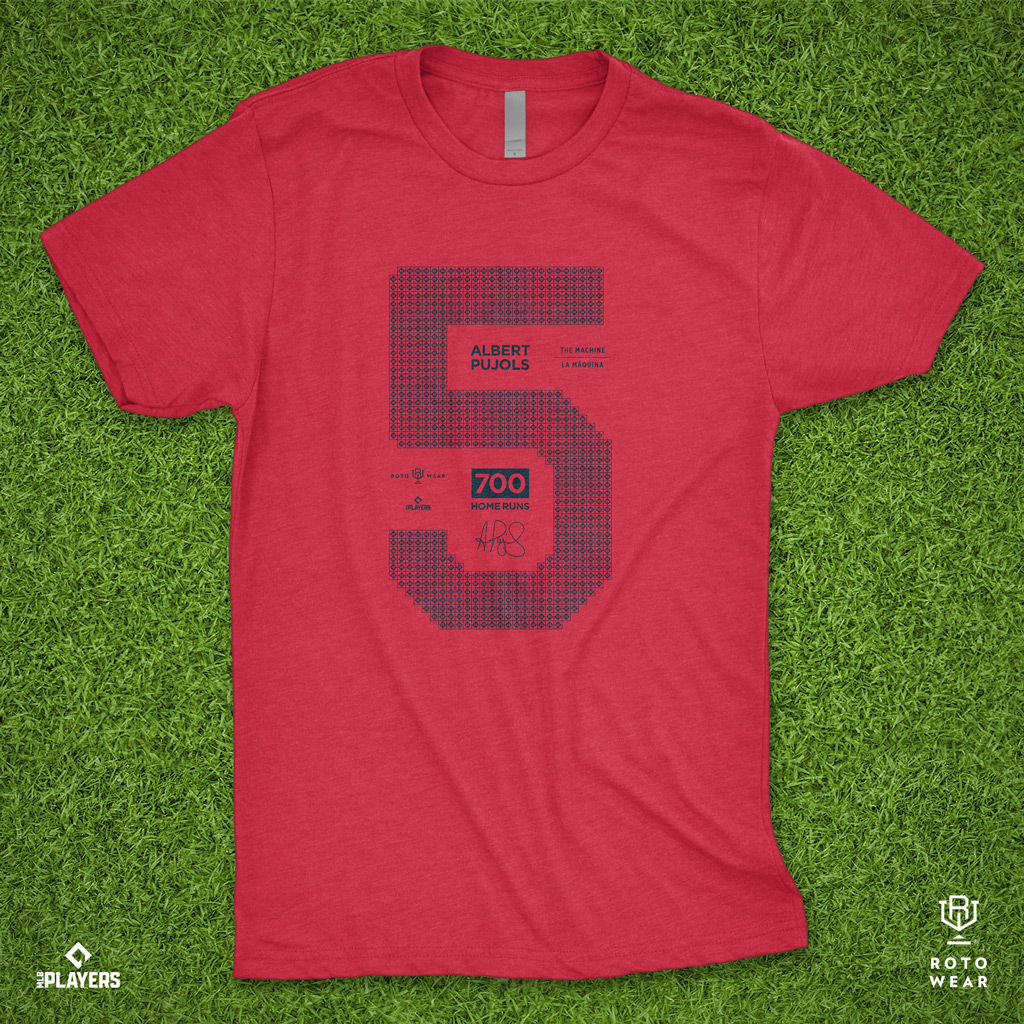 RotoWear Albert Pujols 700 Home Runs Shirt Albert Pujols 700 Home