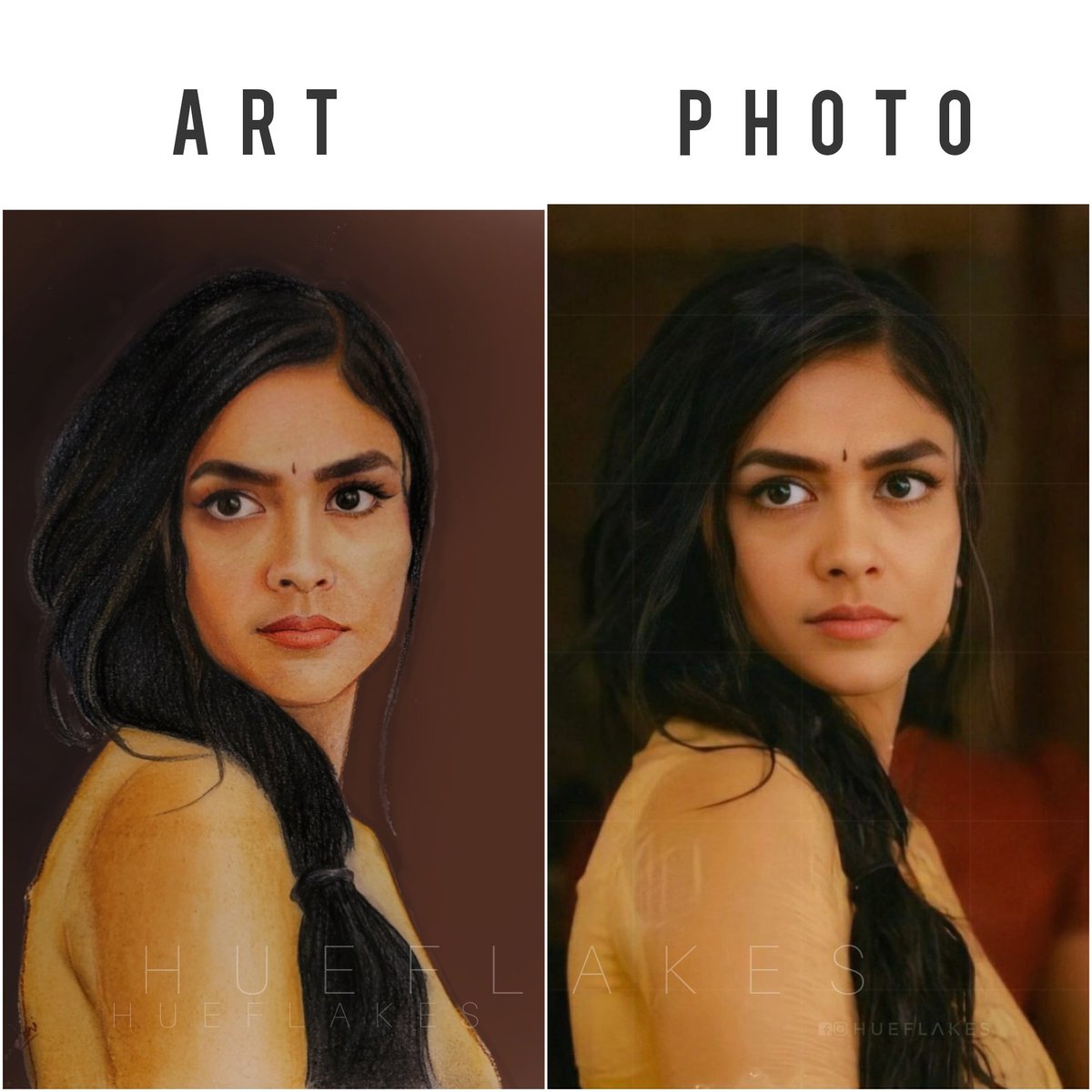 Hueflakes_'s tweet photo. Drew @mrunal0801 as Sita Mahalaxmi 🥰 #MrunalThakur #sitaramamonprime #SitaRamam #primevideo_in #telugufilmindustry #sitamahalakshmi #hueflakes https://t.co/rYZCuXmoMY